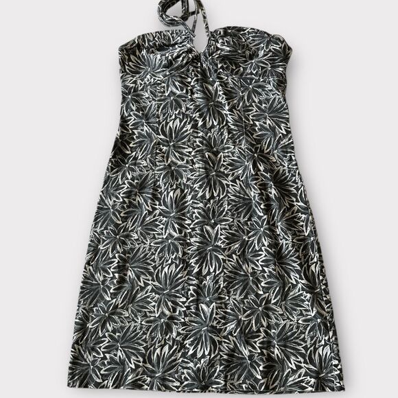 Vintage Y2K Floral Stretch Slim Fitting Mini Party Dress Size 5/6 Teeze Me Gray - Picture 5 of 15